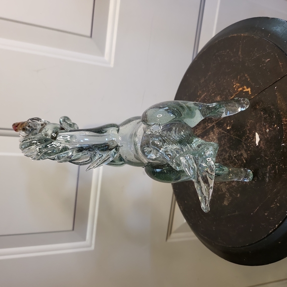 Vintage Murano Style Glass Unicorn Horse Sculpture Hand Blown 10" - Picture 4 of 12